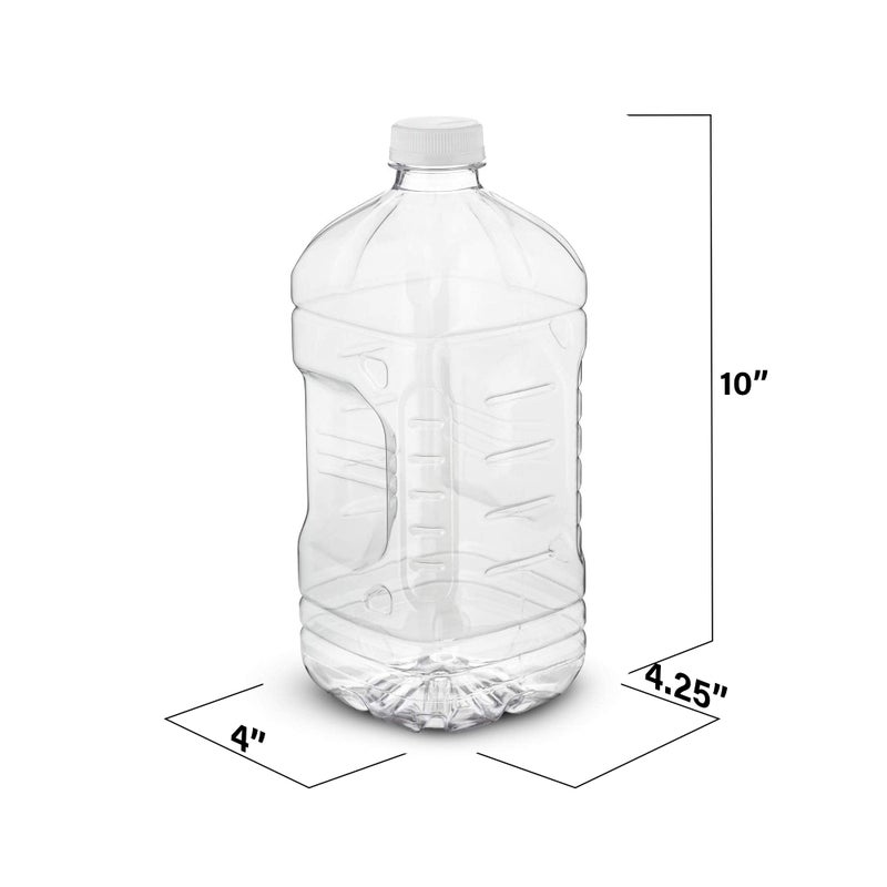 MT Products Clear PET Plastic Juice Bottles 64 oz. - Empty Container with Tamper Evident Caps (Set of 4) - Made in the USA - Image 3
